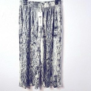 Glory Sunshine Women's Elastic Waist Palazzo Casual Wide Leg Pants Pockets L.NEW